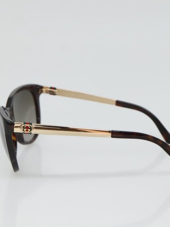GUCCI Sunglasses metal Brown Auth BA3302